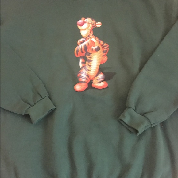 NWOT Vintage The Disney Store Green “Tigger” Printed Women’s Sweatshirt - Picture 9 of 16